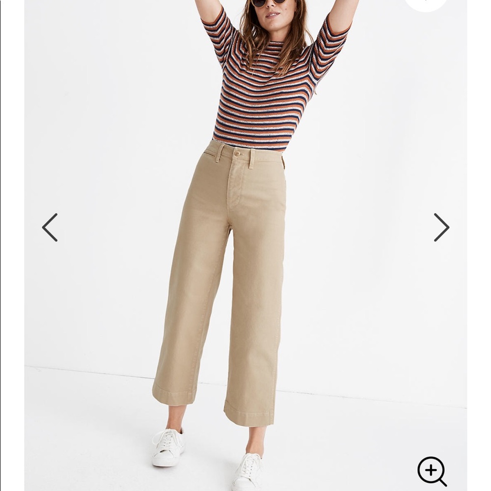 Madewell Petite Slim Emmett Wide-Leg Crop Pants